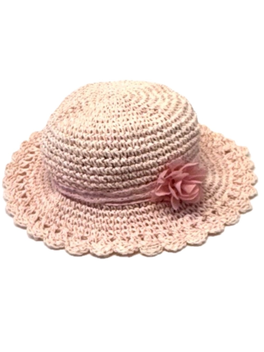 Joe Fresh Toddler Girls Pink Crochet Sun Hat - One Size